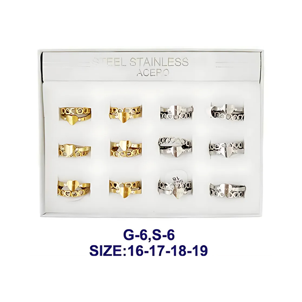 TR1859 - Stainless Steel Heart Ring