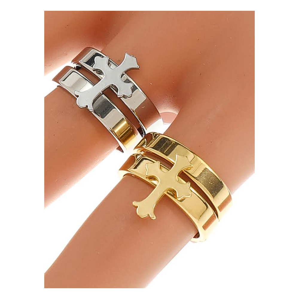 TR1870 - Stainless Steel Cross Ring