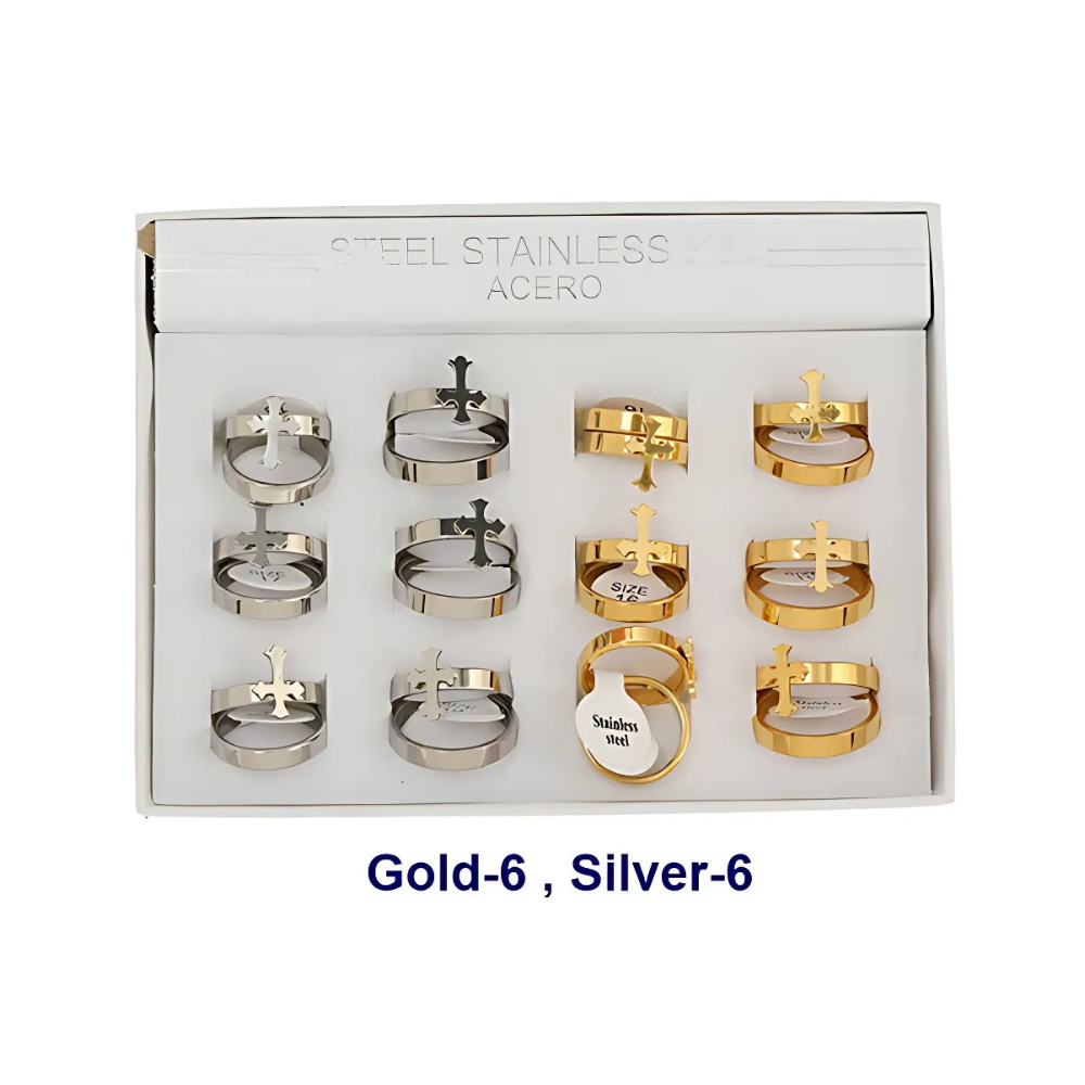 TR1870 - Stainless Steel Cross Ring