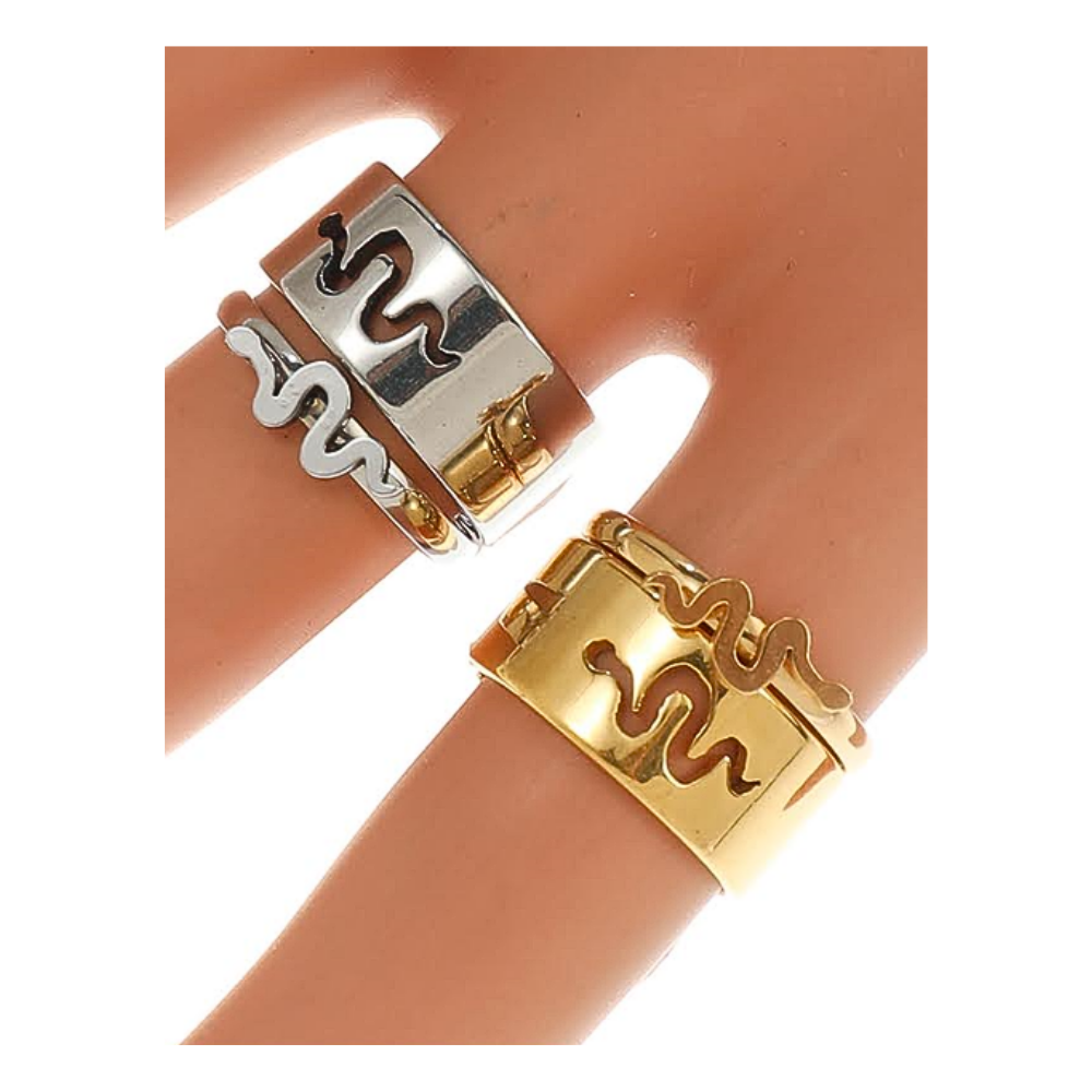 TR1871 - Stainless Steel Snake Ring