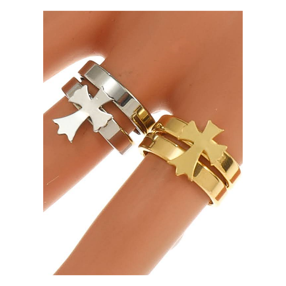 TR1873 - Stainless Steel Cross Ring