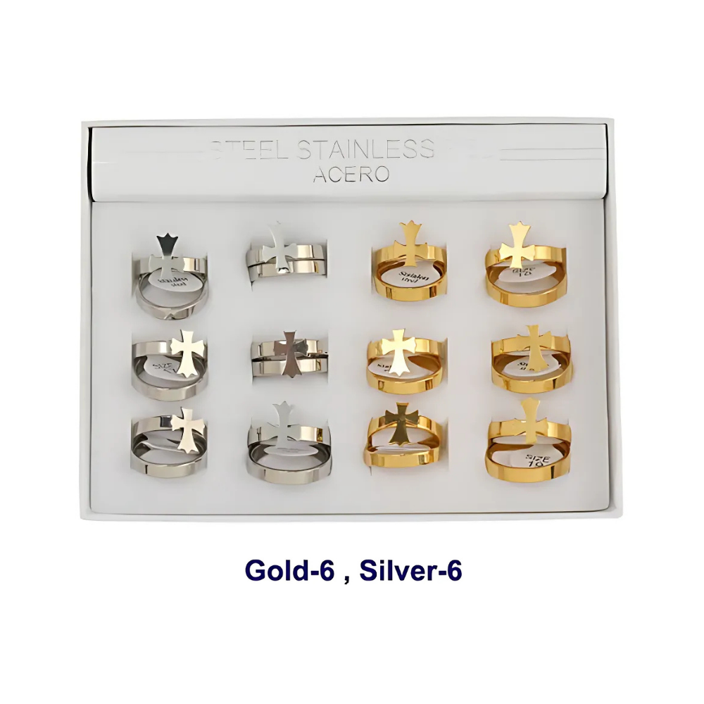 TR1873 - Stainless Steel Cross Ring