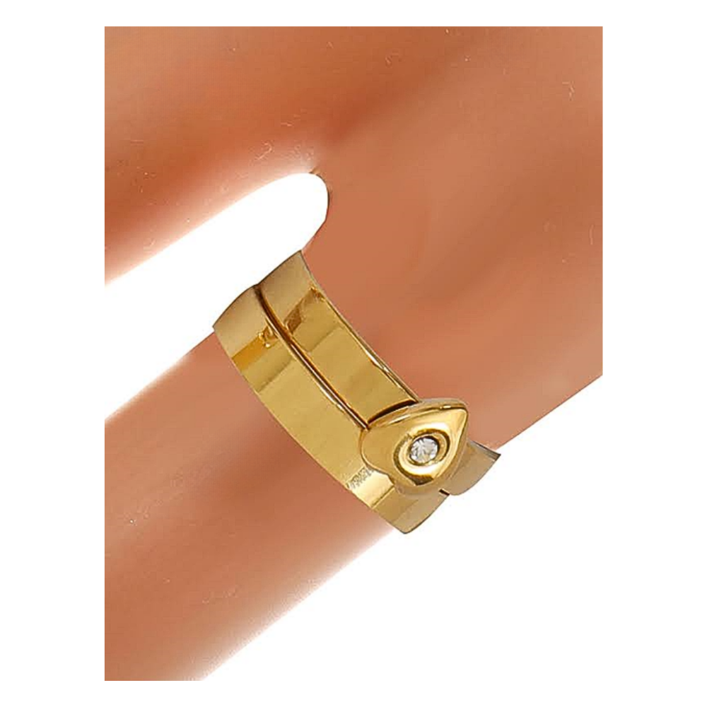 TR1878 - Stainless Steel Heart Ring