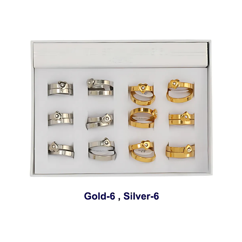 TR1878 - Stainless Steel Heart Ring