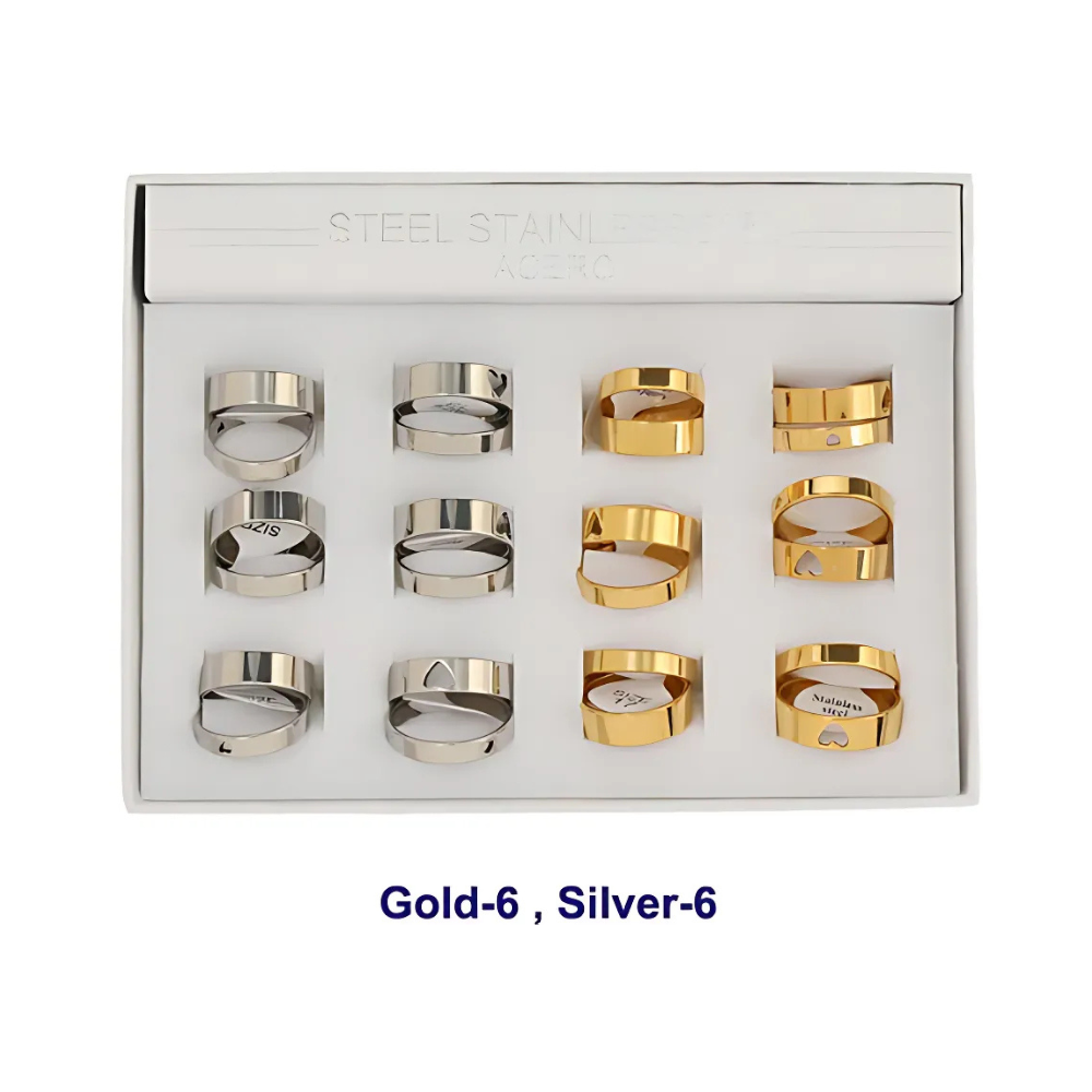 TR1897 - Stainless Steel Heart Cutout Ring