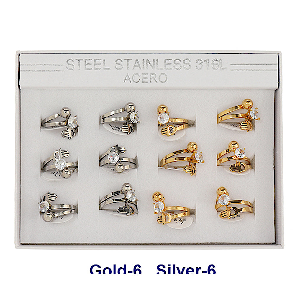TR1898 - Stainless Steel Hand Twist Ring