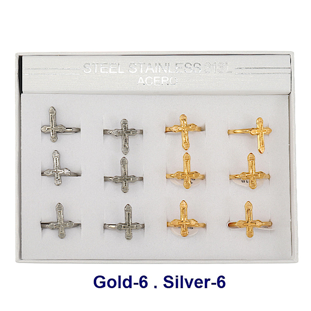 TR1899 - Stainless Steel Cross Ring