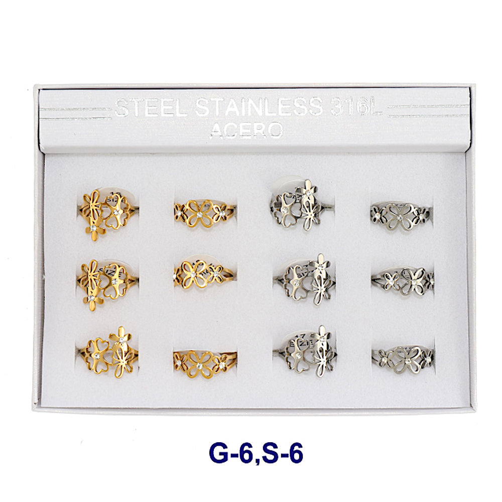 Stainless Steel Flower Ring