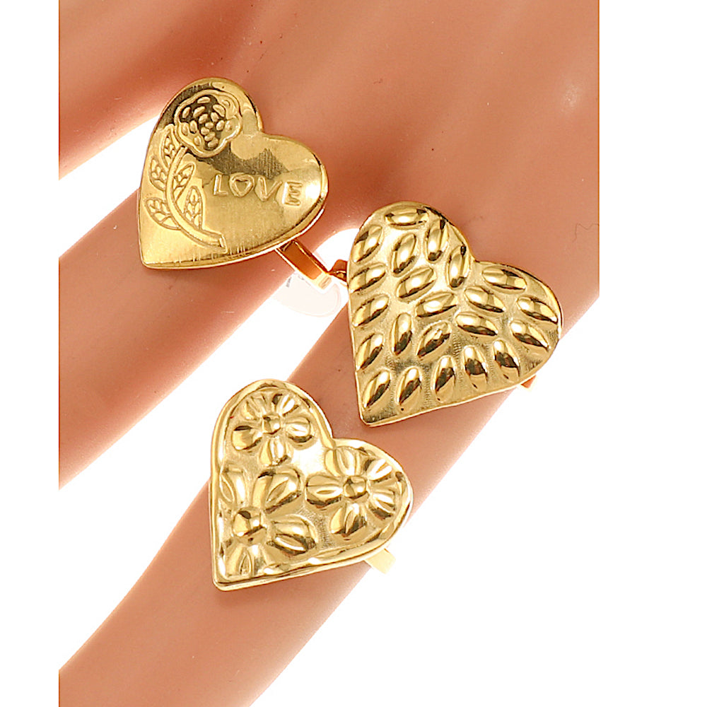 TR1943 - Stainless Steel Heart Ring