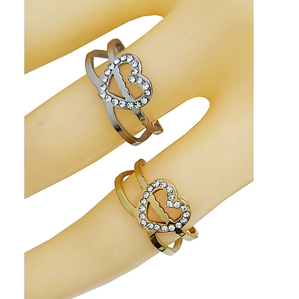 TR1947 - Stainless Steel Heart Ring