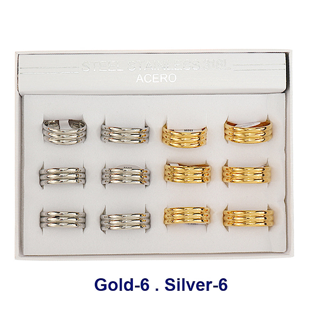 TR1958 - Stainless Steel Groove Ring