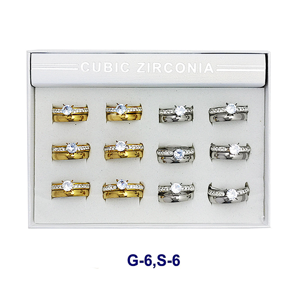 Stainless Steel Diamond Ring