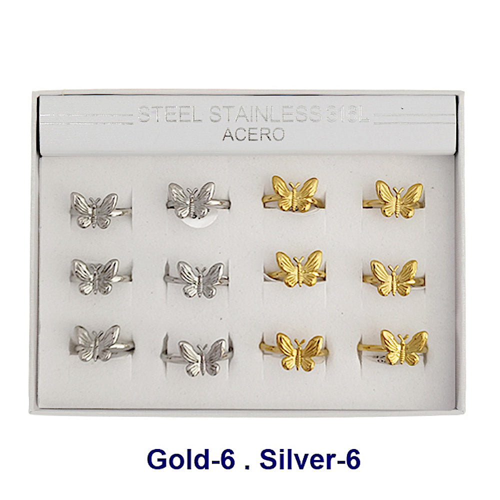 TR2019 - Stainless Steel Butterfly Ring