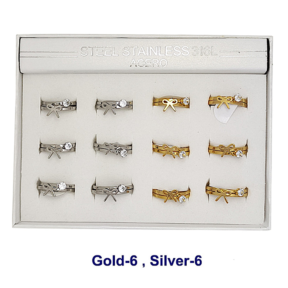 TR2021 - Stainless Steel Bow Ring