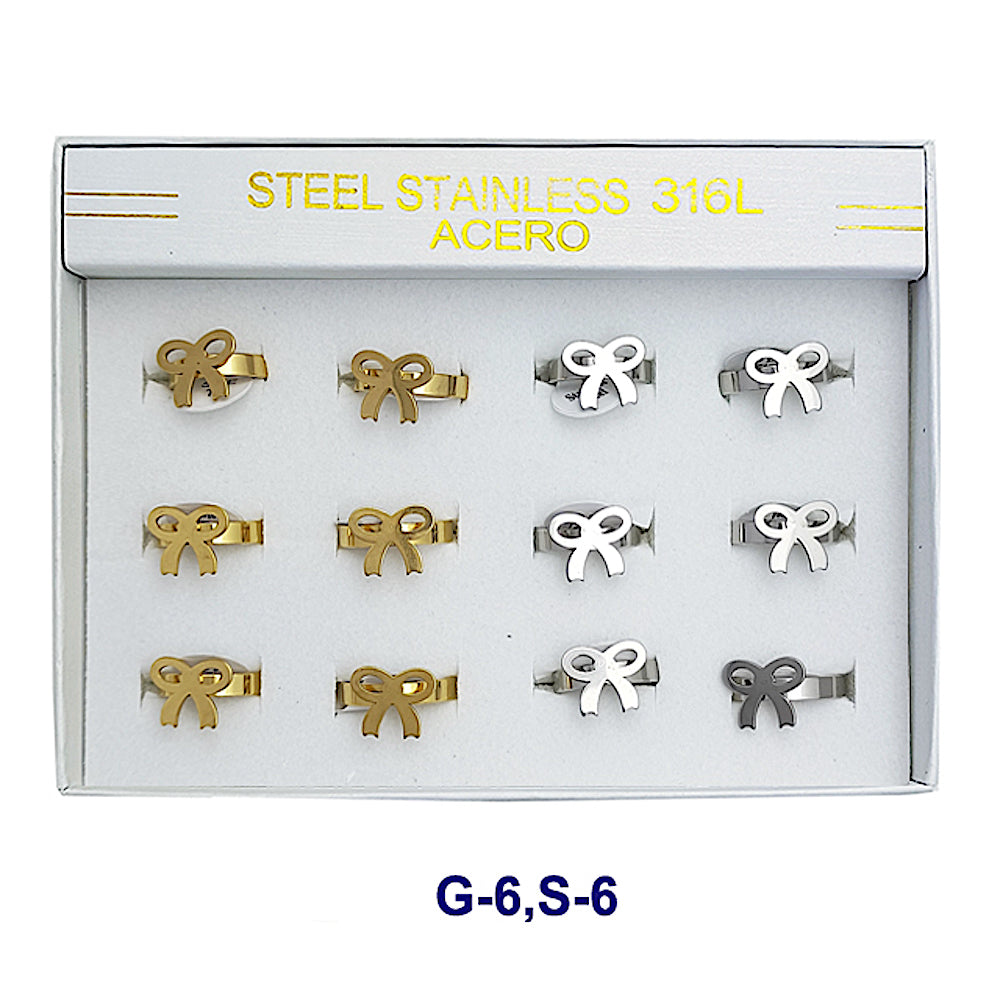 Stainless Steel Bow Ring