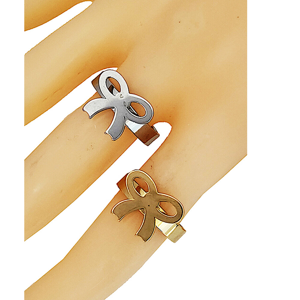 Stainless Steel Bow Ring