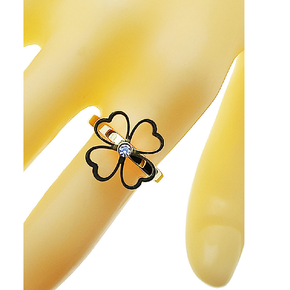 TR2063 - Stainless Steel Clover Ring