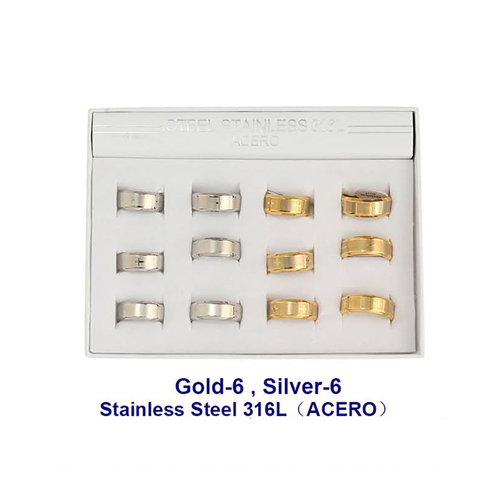 Stainless Steel Cross Imprint Band Ring