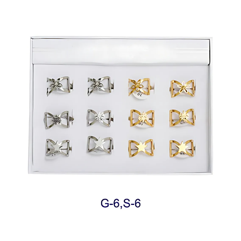 TR1274 - Stainless Steel Flower Ring