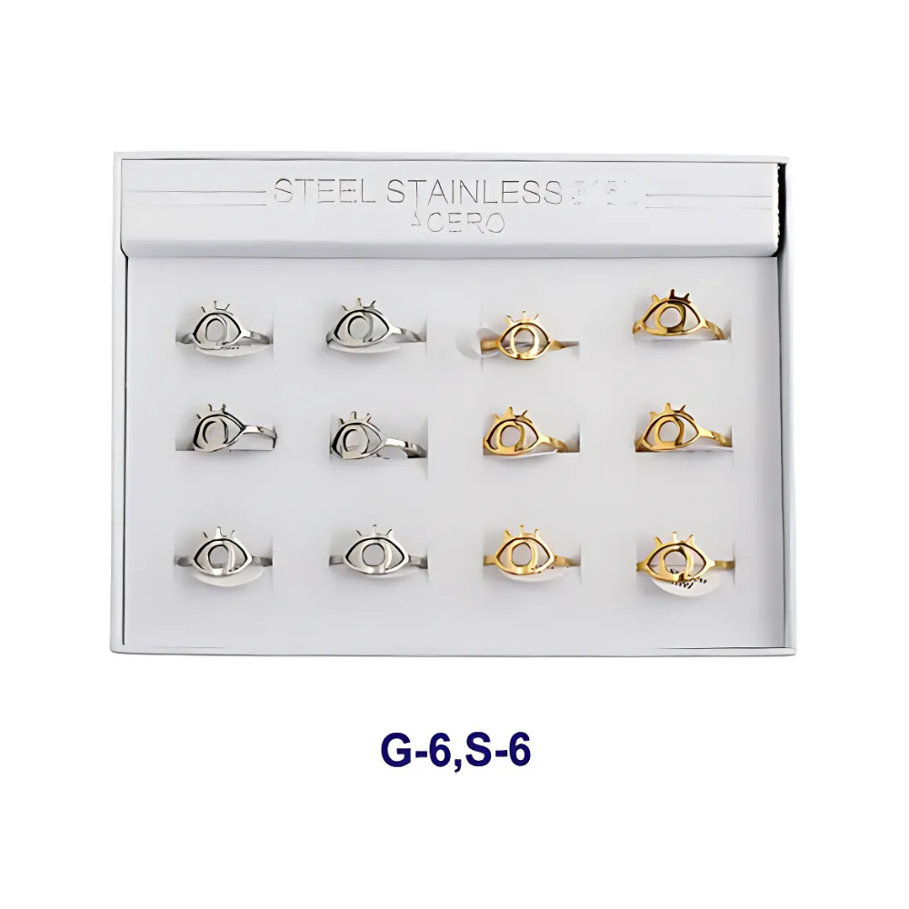 Stainless Steel Evil Eye Ring