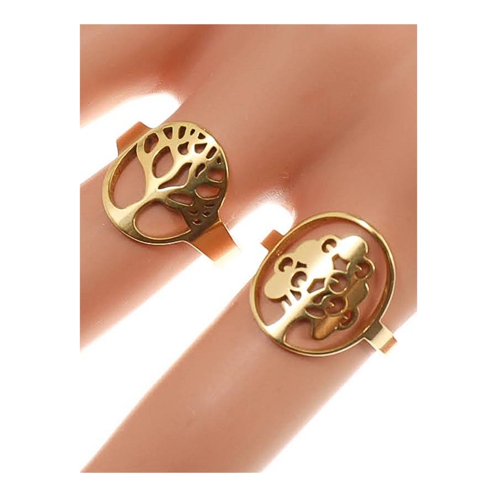 TR1613 - Stainless Steel Tree Of Life Ring