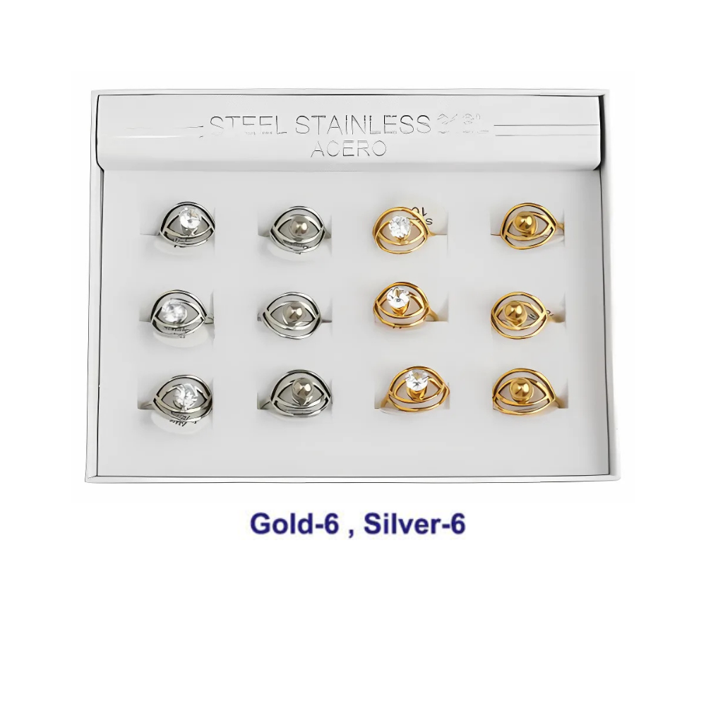 Stainless Steel Evil Eye Ring