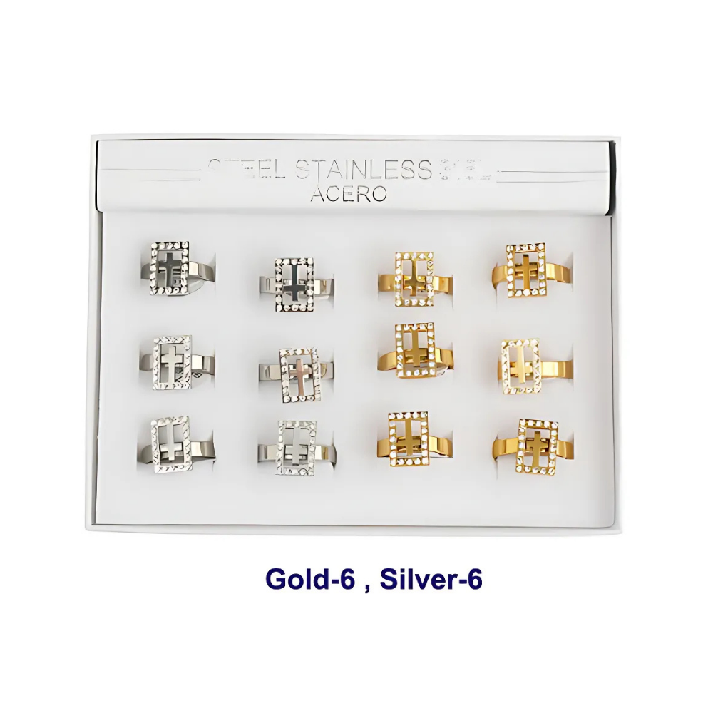 Stainless Steel Cross Ring