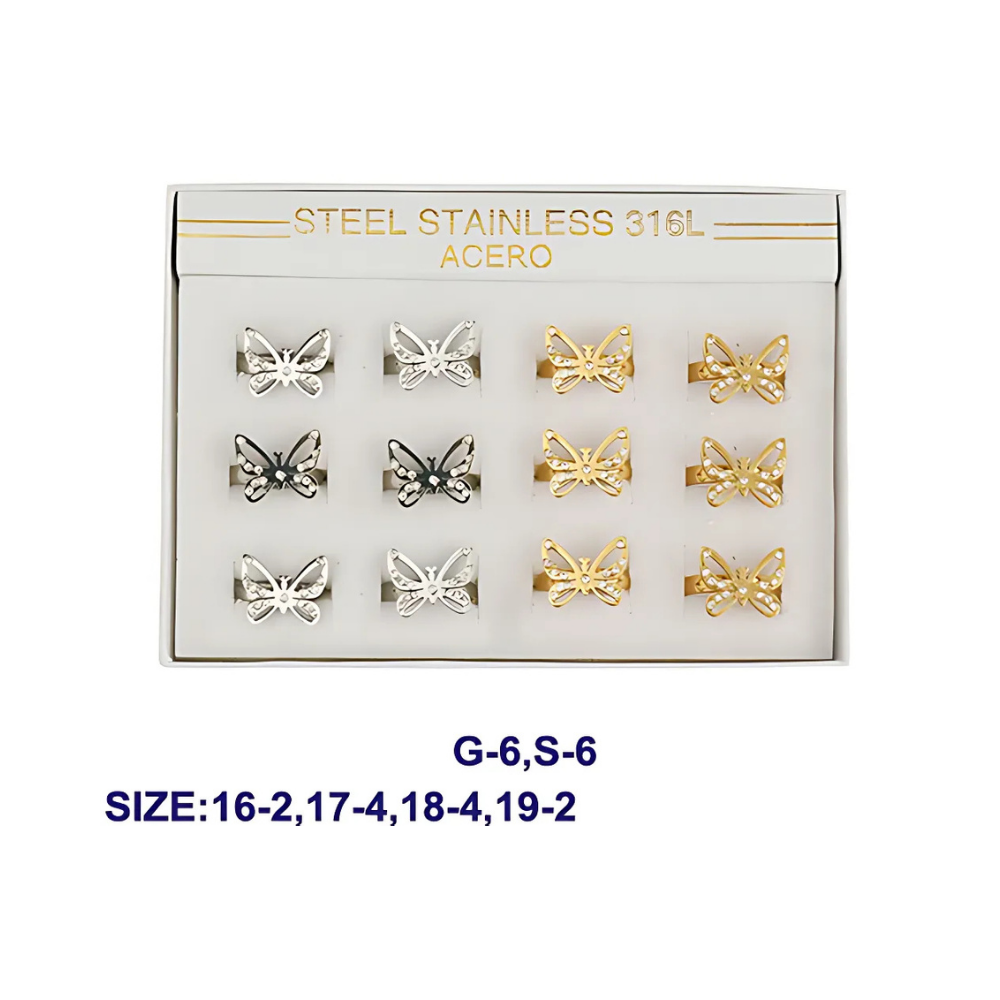 Stainless Steel Butterfly Ring