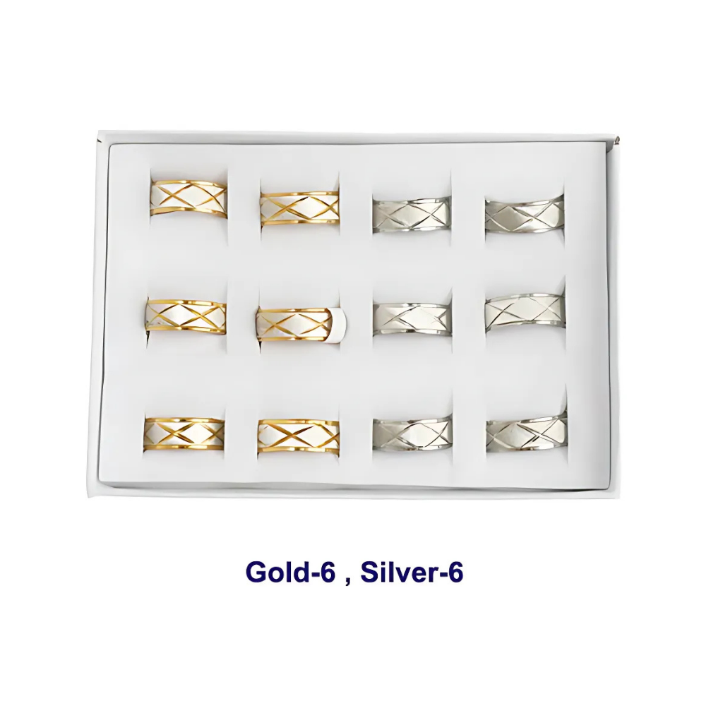 Stainless Steel Quilted Ring