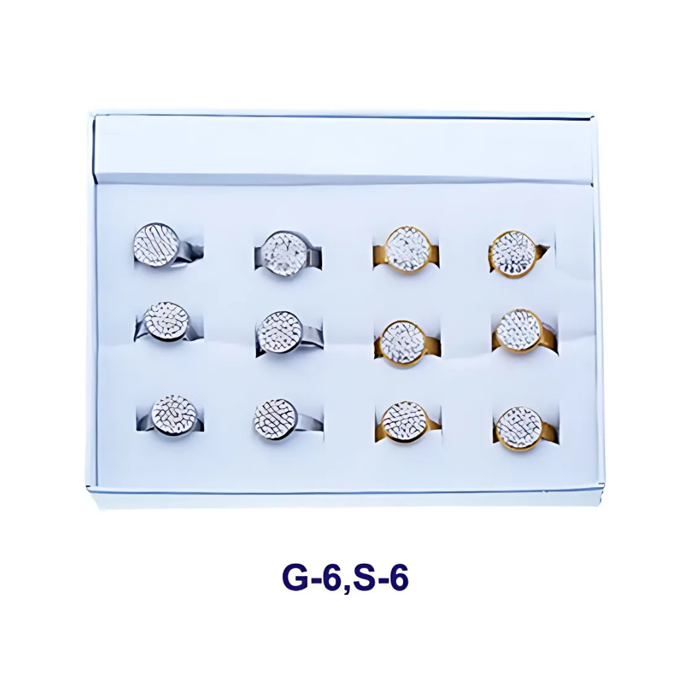 Stainless Steel Pavé Ring