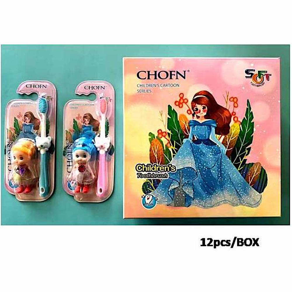 12 PCS Children's Toothbrush & Doll Toy Set