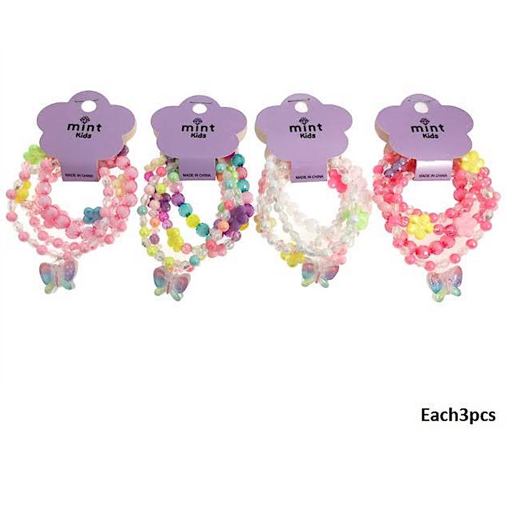 Butterfly Bead Stretch Bracelet Set