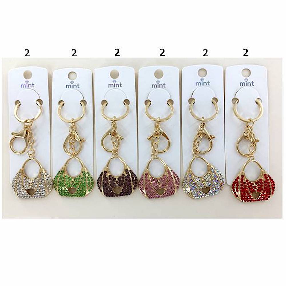 YK1022 - Rhinestone Mini Purse Keychain