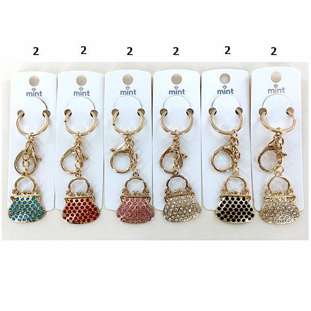 YK1045 - Rhinestone Mini Purse Keychain