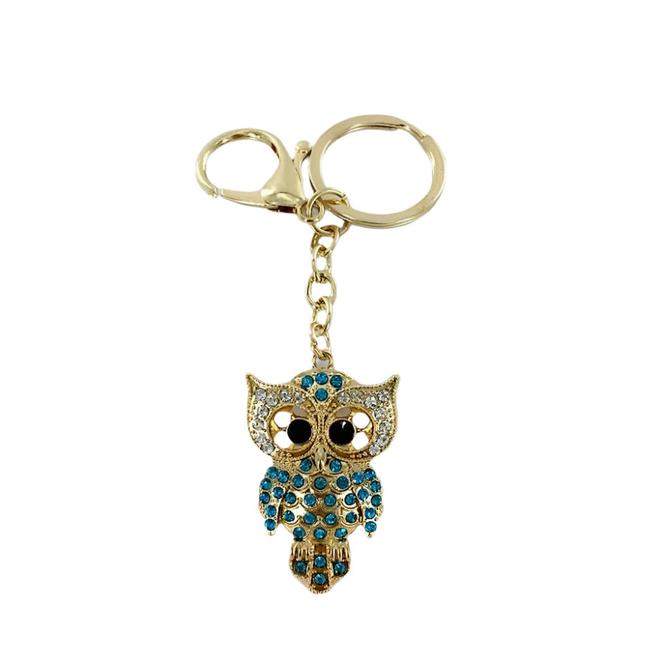 YK1046 - Rhinestone Owl Keychain