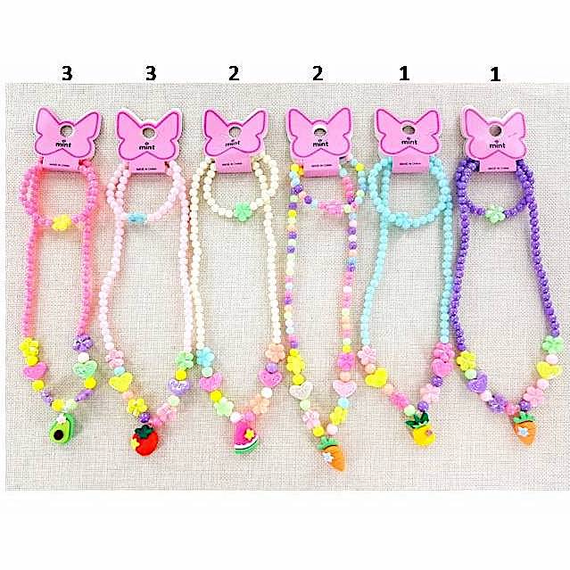 Fruit Necklace & Bracelet Set
