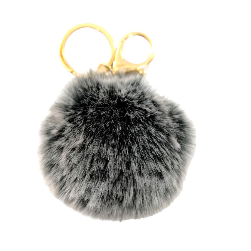 GYH10257-Faux Fur Pom Keychain