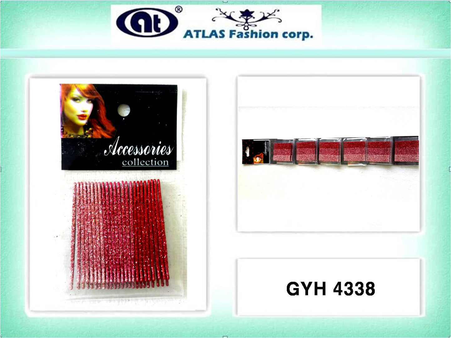 GYH4338 - Pink Ombre Glitter Bobby Pins