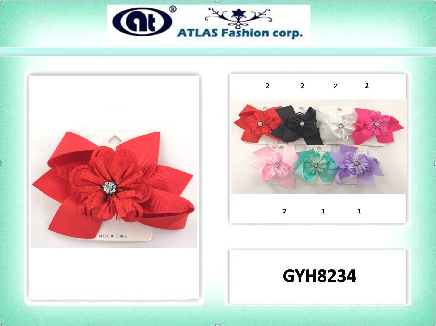 Flower Hair Bow Clip
