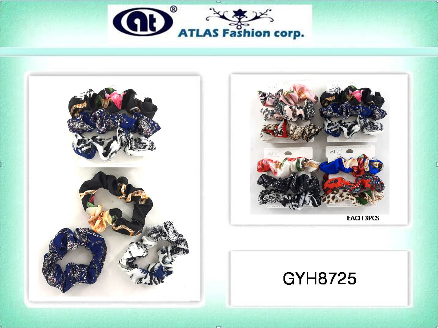GYH8725 - Assorted Pattern Scrunchie