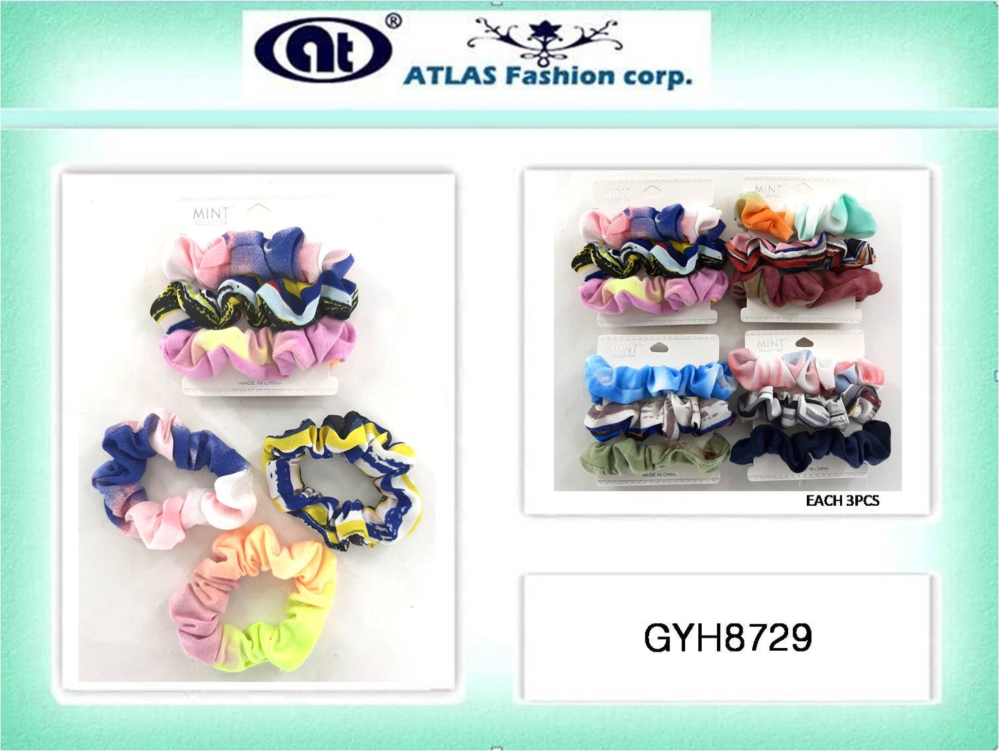GYH8729 - Assorted Pattern Scrunchie