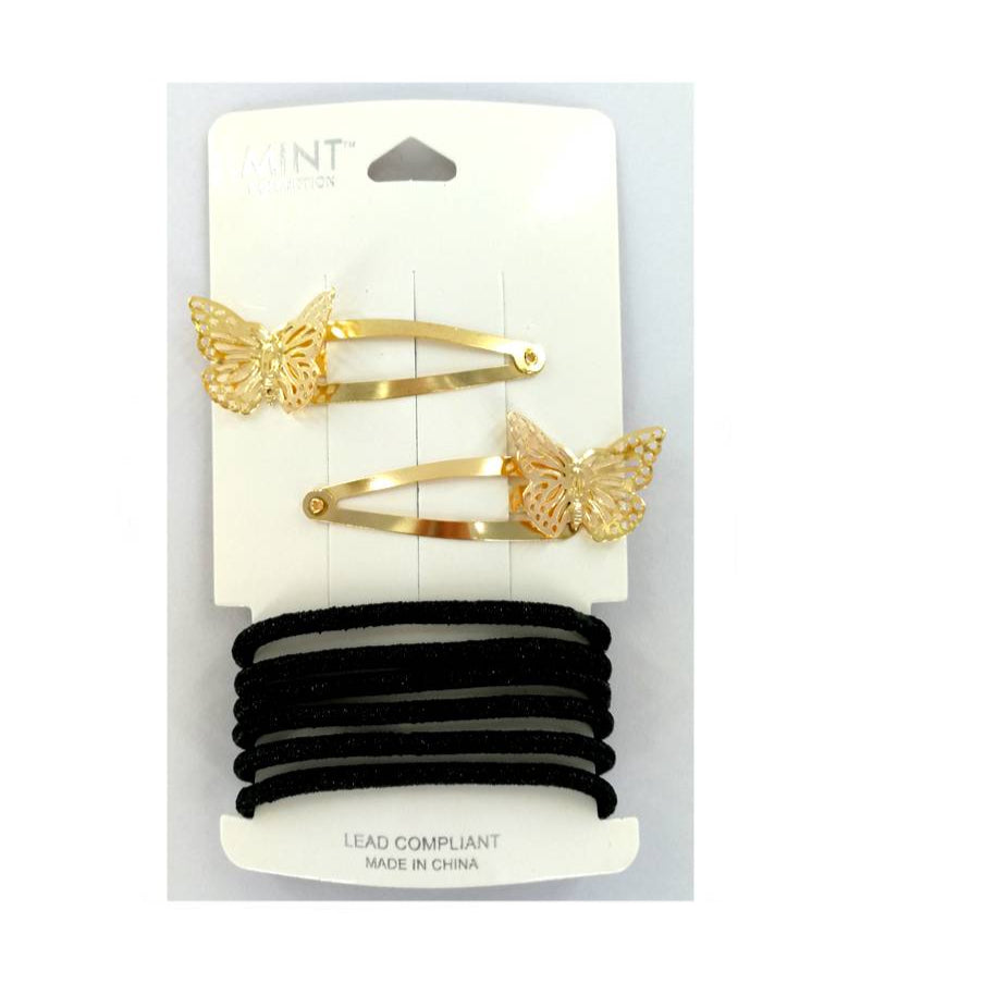 GYH9792 - Butterfly Clip & Hair Tie Set