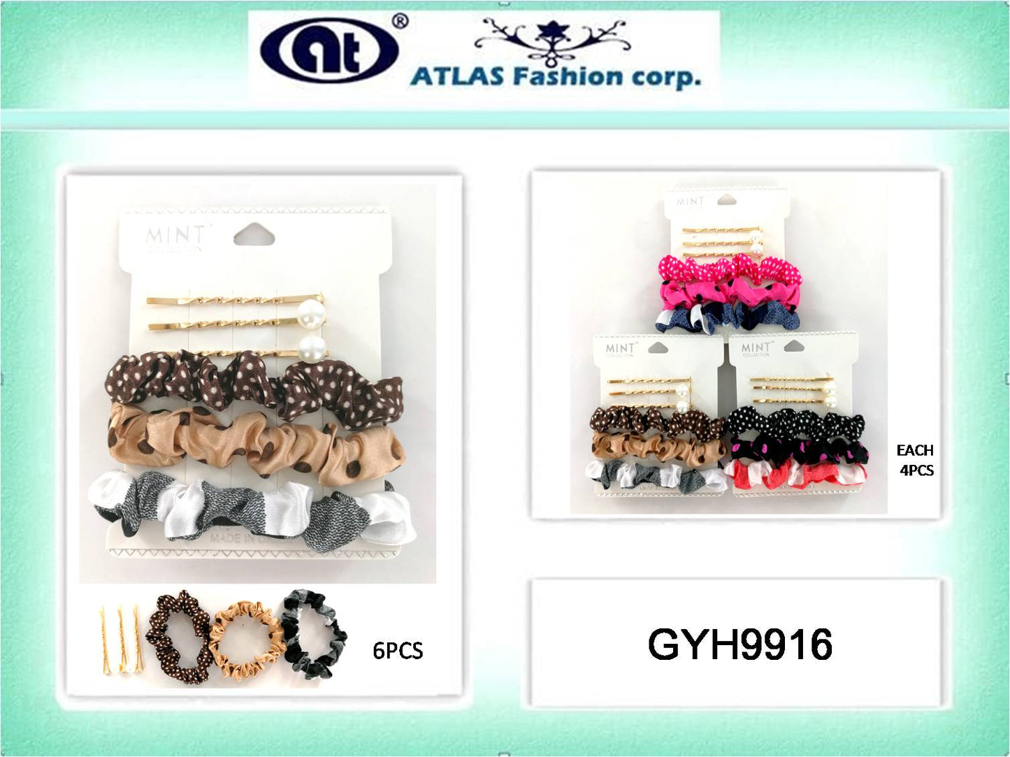 GYH9916 - Assorted Scrunchie & Pin Set