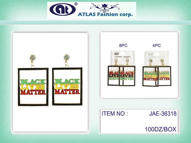 Enamel Black Lives Matter Earring