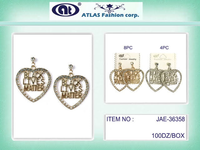 Black Lives Matter Enamel Earring