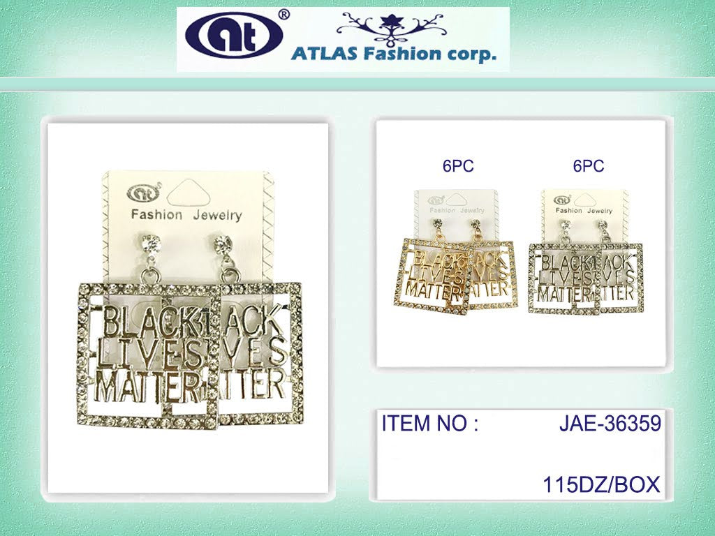 Black Lives Matter Enamel Earring