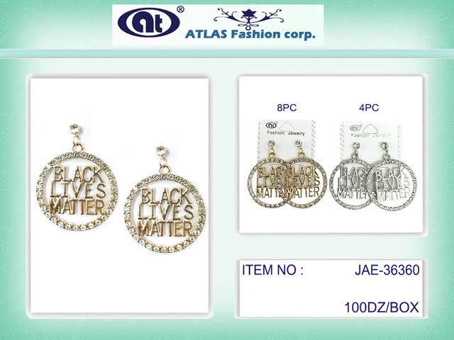 Black Lives Matter Enamel Earring