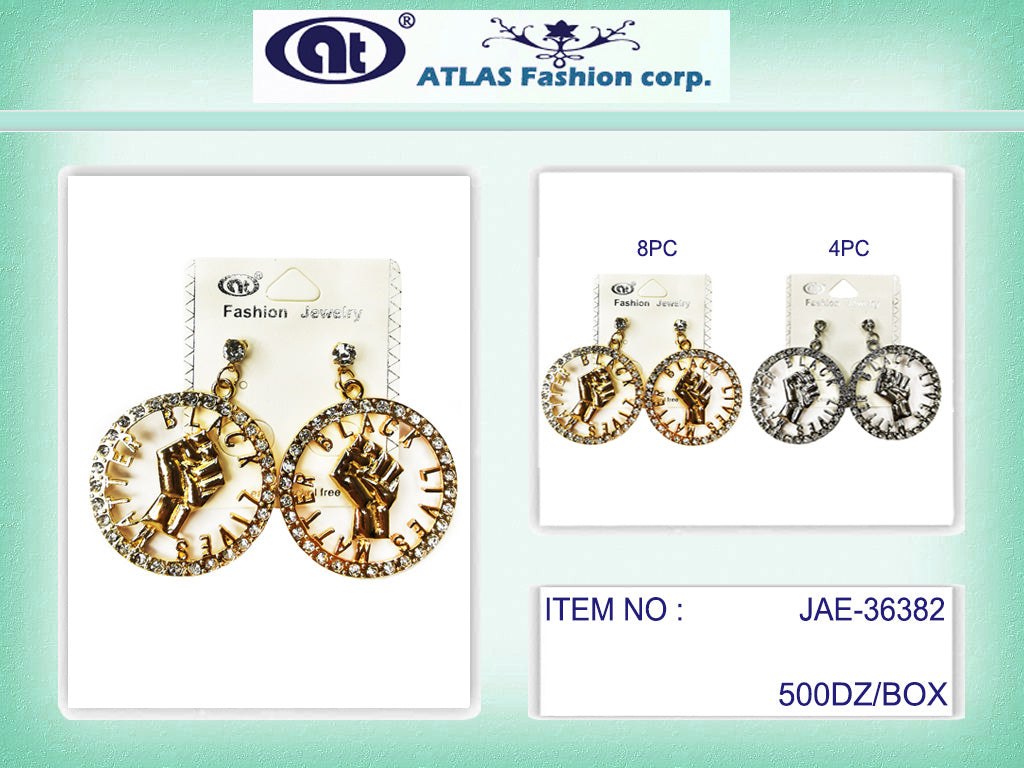 Black Lives Matter Enamel Earring