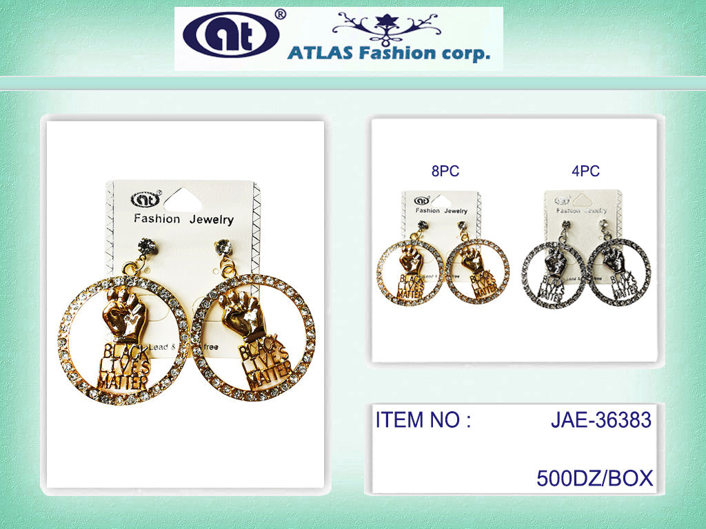 Black Lives Matter Enamel Earring