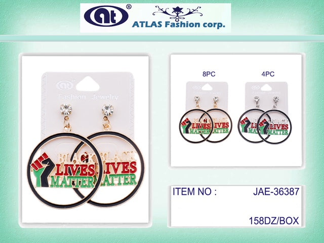 Black Lives Matter Enamel Earring